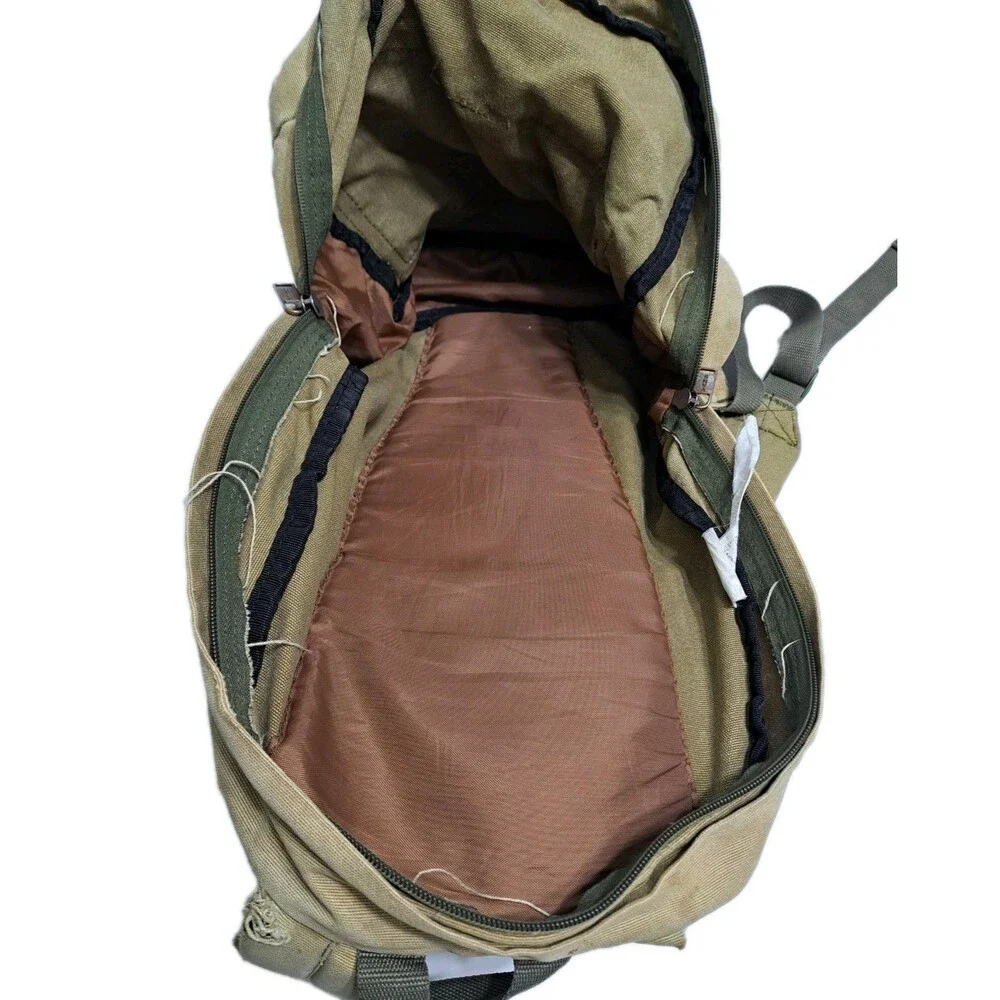 Vans Canvas Distressed Backpack Duck Bag Tan Beige School Work Trail Hike